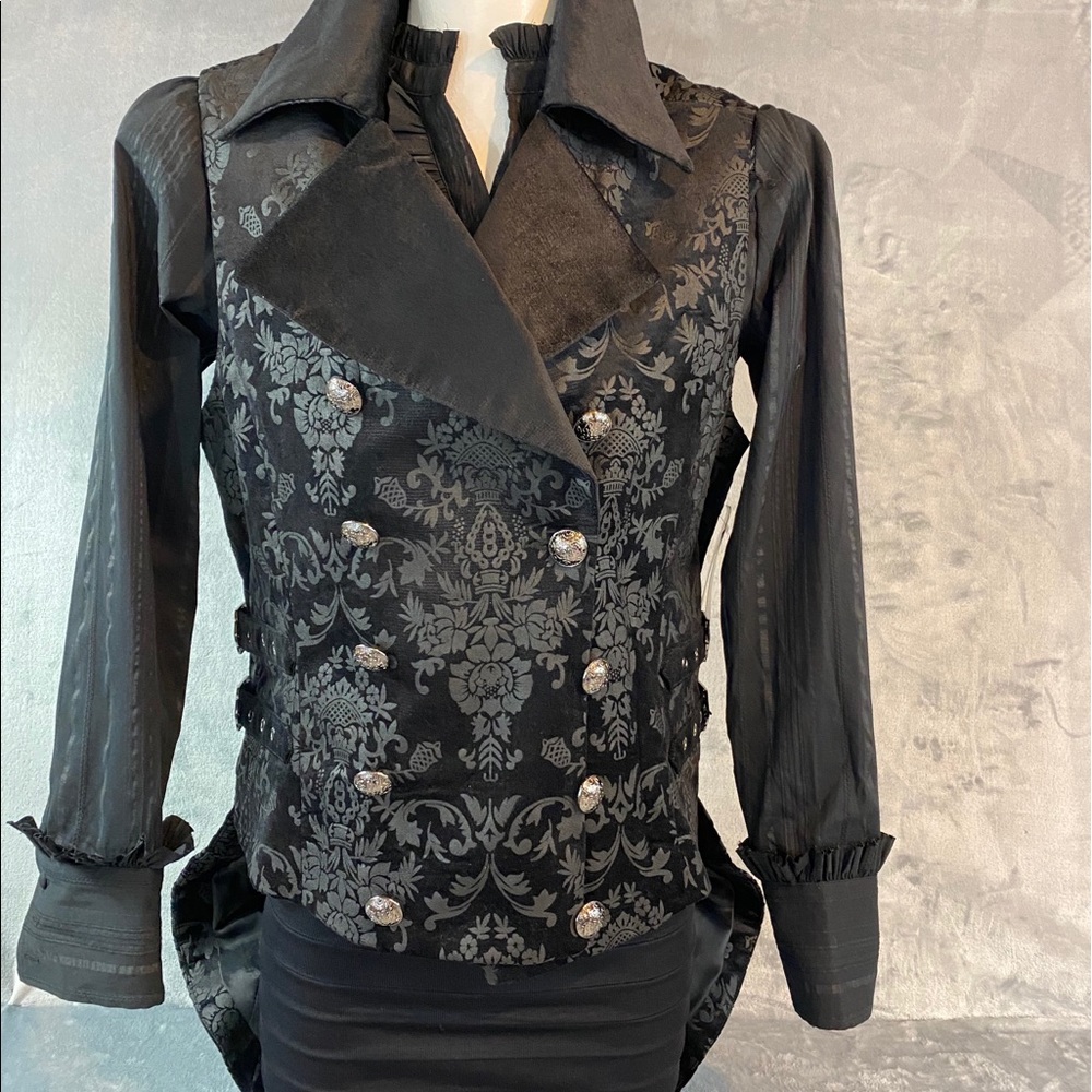 NWT Punk/Goth Vest With Tails
